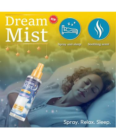 Dream Mist Pillow Spray | Sleep Aid Sleep Spray Anxiety Relief | Rescue Remedy for Anxiety Stress | Helps You to Relax and Fall Asleep (Lavender & Chamomile) - Buy Online on GoSupps.com