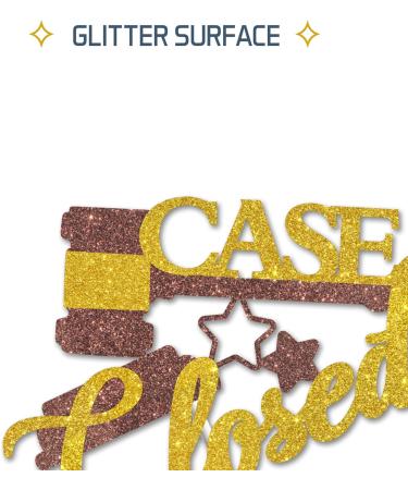 Tenhaisi Gold & Brown Glitter Case Closed Cake Topper 2024 Graduation Party Decoration for Lawyer Congrats Lawyer Grad Sign Cake Decor Law School Survivor Graduation Party Supplies - Buy Online on GoSupps.com