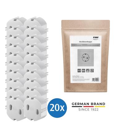 Reer Socket Cap - Original Socket Protection | 20 White Caps in Eco-Friendly Paper Bag - Buy Online on GoSupps.com