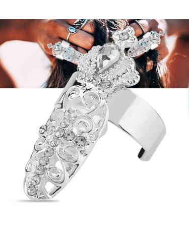 Stylish Crystal Nail Ring - Aluminum Alloy Nail Accessories for Parties | Shop Now! - Buy Online on GoSupps.com