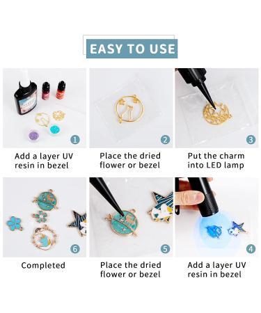 100g UV Resin Kit with UV Light - Crystal Clear Resin Glue for Jewelry Crafts and Casting | UV Resin Molds and UV Curing Resin for DIY Beginners - Buy Online on GoSupps.com