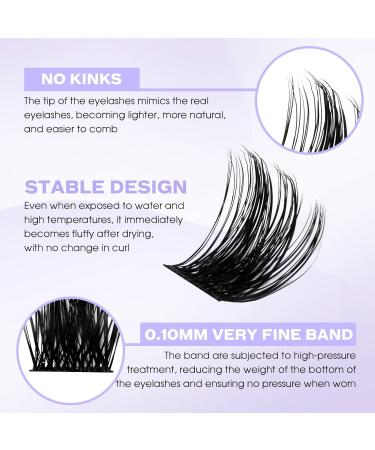 D Curl 0.07mm Cluster Lash Extensions 8-16mm Mix - Soft, Wispy & Wide Stem | XHFD-FD18-0.07-D - Buy Online on GoSupps.com