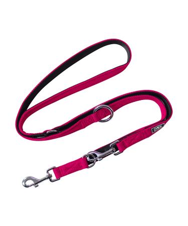 DDOXX Airmesh dog leash - 2m 3-way adjustable dog leash for all dog sizes - S (Pink) Pink S - 2.0 x 200 cm