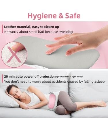 COOKCOK Menstrual Heating Pad - Portable, Cordless, Electric Relief for Cramps & Period Pain - 3 Heat Levels & Massage Modes - Pink - Buy Online on GoSupps.com