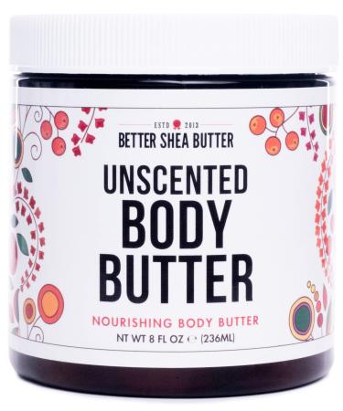 Better Shea Butter Whipped Body Butter | Unscented Lotion | Body Moisturizer for Women | With Raw Shea Butter for Dry Skin and Delicate Skin | Paraben Free  Non-Greasy  No Synthetic Fragrances