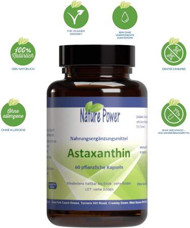Astaxanthin Supplement | AstaZine | 60 Vegan Capsules | Non-GMO | Nature Power - Buy Online on GoSupps.com