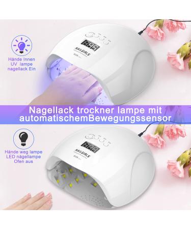 NailGirls 150W LED UV Nail Lamp - Fast Drying Nail Dryer with Auto Sensor & LCD Display | Removable Magnetic Plate for Gel Nails - Perfect for Finger & Toenail Studios - Buy Online on GoSupps.com