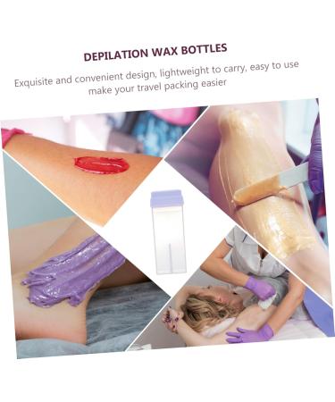 Beavorty 2-Piece Hair Removal Wax Bottles - Plastic Drum Spender Container for Cosmetics & Depilatory Wax - Buy Online on GoSupps.com