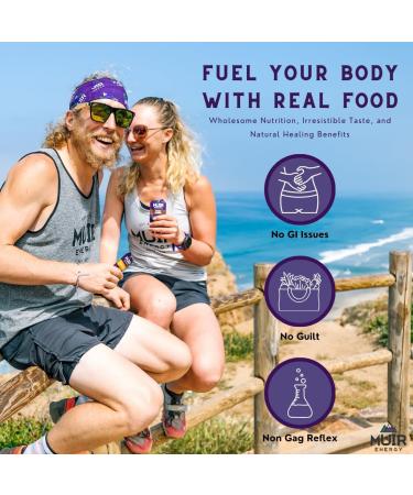 MUIR Strawberry Real Food Energy Gel - 10 Count | Organic Vegan Paleo Non-GMO Gluten-Free Fast Burning Endurance Gel | Clean Energy for Runners Cyclists & Athletes | No Artificial Flavors Strawberry 10 Pack - Buy Online on GoSupps.com