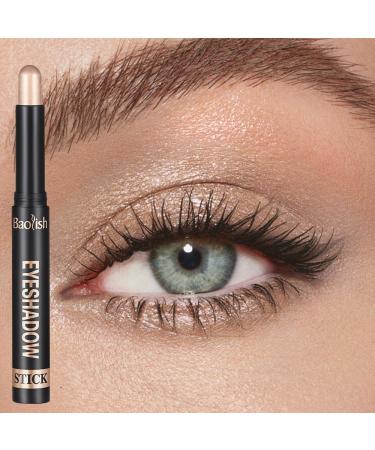 HULUBO Eyeshadow pen Cream Eye Shadow Brightener Stick Waterproof Eyeshadow Stick for effortless smoky or natural eye makeup (1#)