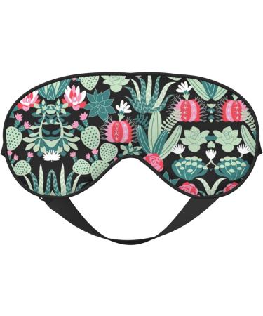 Buy Cactus Print Soft Eye Mask | Best Sleep Mask for Men & Women | Perfect for Travel & Sleeping - Buy Online on GoSupps.com