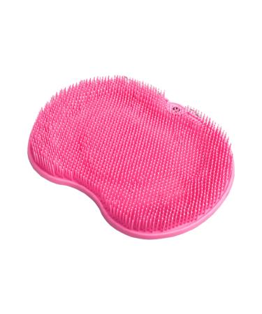 Washranp Foot Cleaning Brush Massage High Elastic Silicone Foot Washing Brush Shower Skin Cleaner Bath Foot Pad for Adults Pink