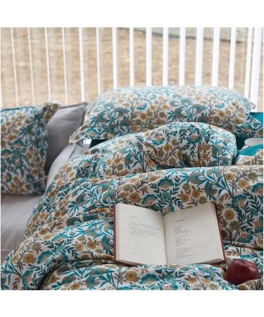 Cotton Ginkgo Biloba Duvet Cover Set Printed Bedding Large Flat Set Soft (8 Queen Flat 4pcs) - Buy Online on GoSupps.com