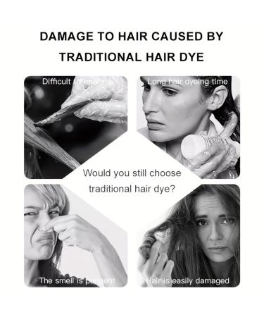 Black Hair Dye Shampoo - 4 in 1 Gray Coverage for Men & Women | Natural Plant-Based Formula | 500ml - Buy Online on GoSupps.com