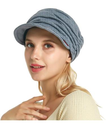 Aumdrey Fashion Brim Visor Cap for Women - Medium Grey | Daily Wear Hat for Ladies - Buy Online on GoSupps.com