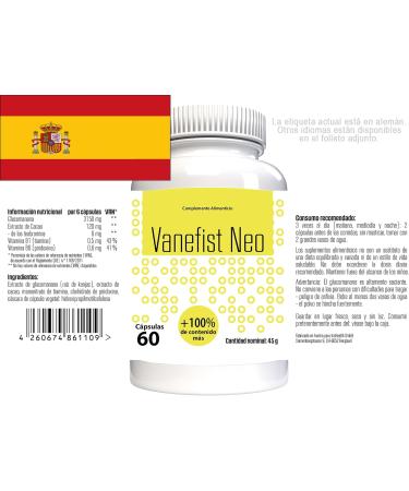 Buy Vanefist Neo Glucomannan 60 Capsules - Natural Weight Loss Supplement | Fast International Shipping - Buy Online on GoSupps.com