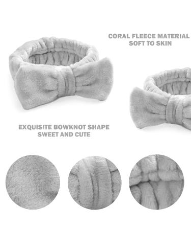 IVARYSS Makeup Headband 6 Pcs Microfiber Spa Headwrap Set for Women - White Gray Black - Buy Online on GoSupps.com