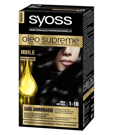 Syoss Permanent Hair Color Ol o Supr me Intense Black 1-10 - Buy Online on GoSupps.com