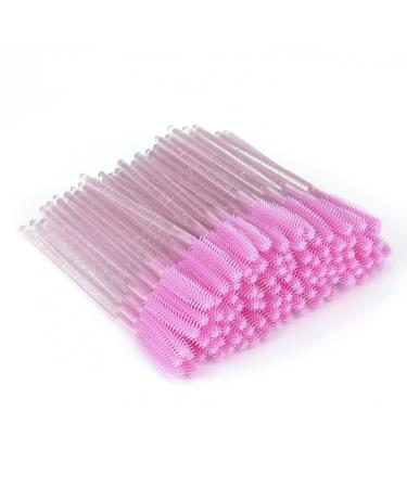 G2PLUS 50 PCS Disposable Silicone Eyelash Brushes Crystal Pink Silicone Mascara Wands Silicone Eyelash Spoolies for Eye Lash Extensions 1x50 Crystal Pink - Buy Online on GoSupps.com