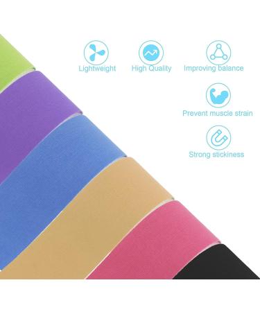 6 Rolls Kinesiology Tape Elastic Hypoallergenic Sports Tape Waterproof Physio Tape for Pain Relief Muscle & Joint Support (Mixcolor) - Buy Online on GoSupps.com
