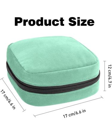Pure Light Green Women's Menstrual Pad & Cup Storage Bag - Portable Zipper Pouch for Teens & Women - Buy Online on GoSupps.com