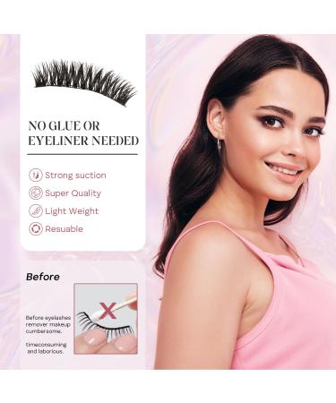 Shop Magnetic Eyelashes - No Glue Natural Look Reusable & Upgrade Kit | 2 Pairs Mixed Styles - Buy Online on GoSupps.com