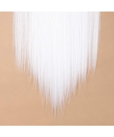 SILK-CO 23 8PCS Clip in Hair Extensions White - 100% Synthetic Long Straight Hair Piece - 23 Inch #White - Buy Online on GoSupps.com