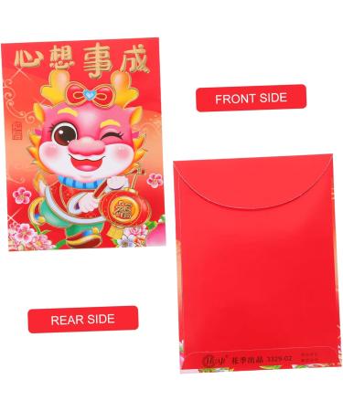 ABOOFAN 60pcs New Year Red Envelopes Money Gift Cash Packets Wedding Red Envelopes 2024 Dragon Year Red Packet Red Money Bag Li Xi Red Gifts Dragon Year Envelope Card Personality Paper - Buy Online on GoSupps.com