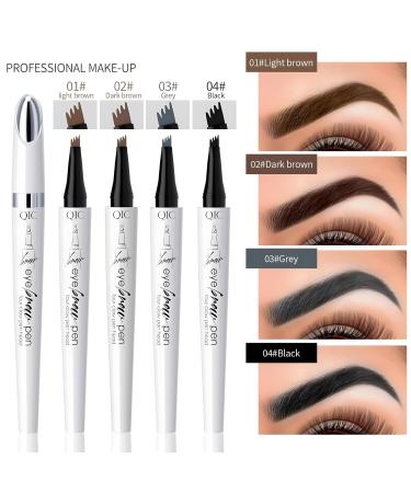 2024 Microblading Eyebrow Pen - 3D Waterproof Magic Pencil for All-Day Natural Brows - Dark Brown - Buy Online on GoSupps.com