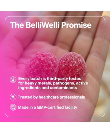 Belli Welli Fiber Gummies Supplement with Added Probiotics Collagen and Electrolytes for Regularity and Bloat Relief Watermelon 120 Count - Buy Online on GoSupps.com