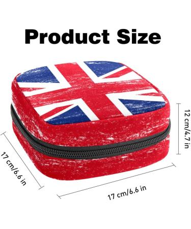 Buy UK British Union Jack Women's Binding Pocket | Large Menstrual Cup Bag with Zipper & Period Inserts Multi-Colored for Girls & Women - Buy Online on GoSupps.com