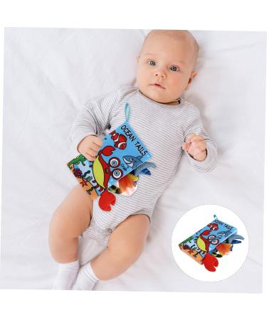 Ibasenice 4-Piece Soft Fabric Tail Towel Book Set for Toddlers | Early Education Animal Knowledge & Crackling Books | Peach Skin Baby Bath Books - Buy Online on GoSupps.com