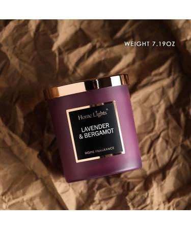 Scented Soy Candles - 35 Hour Burn Time | Natural Wax Home Fragrance Gift for Men & Women | Lavender & Bergamot - Buy Online on GoSupps.com
