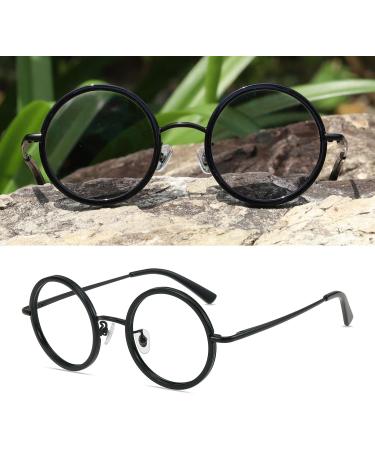 HELES Unisex Retro Round Reading Glasses - Photochromic Grey Sunglasses +1.00 Strength for Outdoor Use - Buy Online on GoSupps.com