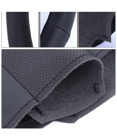 For BMW M Sport G30 G31 G32 G20 G21 G14 G15 G16 X3 G01 X4 G02 X5 G05 Black Genuine Leather Suede DIY Car Steering Wheel Cover
