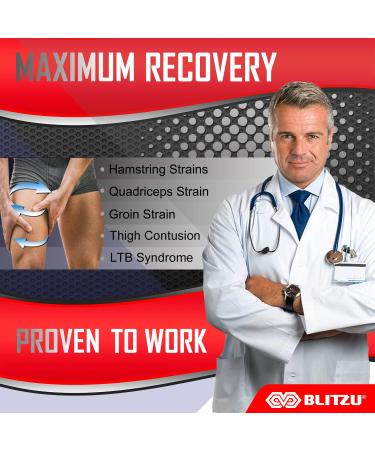 Thigh Compression Sleeve (Pair) for Men and Women - Quad, Groin, Hamstring Support - Medium Black - Upper Leg Sleeves for Pain Relief - Buy Online on GoSupps.com