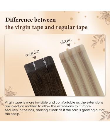 Hetto Injected Tape in Real Hair Extensions - Ash Blonde #18/613 | 5pcs 60cm 24 Inch Remy Hair for Natural Volume & Length - Buy Online on GoSupps.com