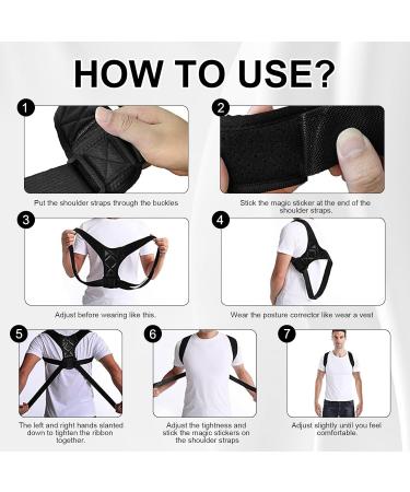 Back Posture Corrector Back Straightener Posture Brace Adjustable Posture Correcting Brace Upper Back Brace Posture Corrector Spine Straightener for Men and Women with a Storage Bag - Buy Online on GoSupps.com