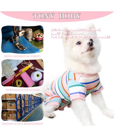 Tony Hoby Dog Suit for Adults | Soft Cotton Pile Dog Overall with Stripes | XL Pink & White for Comfortable Sleep - Buy Online on GoSupps.com