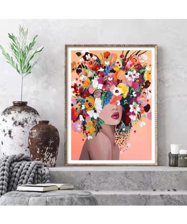 Eiazuiks Flowers Girl 5D Diamond Painting Kit for Adults - Full Drill DIY Art Gift 12x16 inch - Buy Online on GoSupps.com