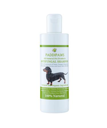 100% Natural Antifungal and Antibacterial Dog Shampoo - Yeast Infections Ringworm Dermatitis Pyoderma - Safe - Natural - Paraben and SLS Free - 250ml - Larger bottle available from the store.