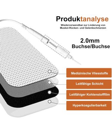 30 Reusable TENS Device Electrode Pads - 9x5cm for Muscle Relief Back and Joint Pain - Compatible with Most TENS & EMS Trainers - Buy Online on GoSupps.com
