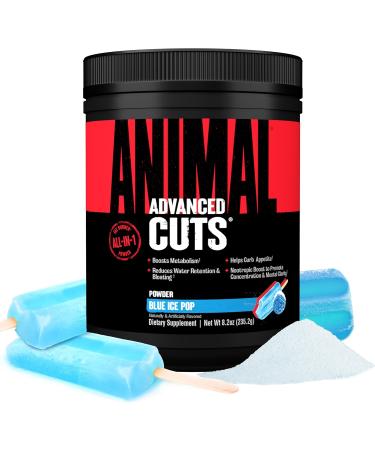 Animal Cuts Thermogenic Fat Burner Powder - Weight Loss Energy, Focus, and Nootropic Brain Support with Ketones Appetite Suppressant - Blue Ice Pop Flavor - 285gm