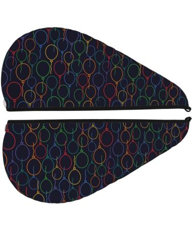 Hair Towel Wrap | Quick Drying Turban & Button Towel - Colorful Balloons - Buy Online on GoSupps.com