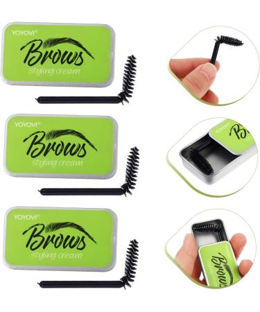Beatifufu 3 Sets Natural Mascara Brow Styling Soap Brows Kit Natural Tinted Brow Mascara Gel Texture - Buy Online on GoSupps.com