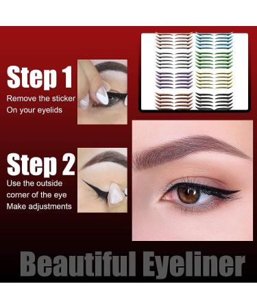 Convinced8 Glitter Eyeliner Stickers - 40Pcs Multicolor Double Eyelid & Instant Eyeliner Stickers - Buy Online on GoSupps.com
