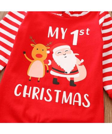Geagodelia Baby Boy Christmas Romper Jumpsuit 6-12 Months Red - My First Christmas Outfit - Buy Online on GoSupps.com