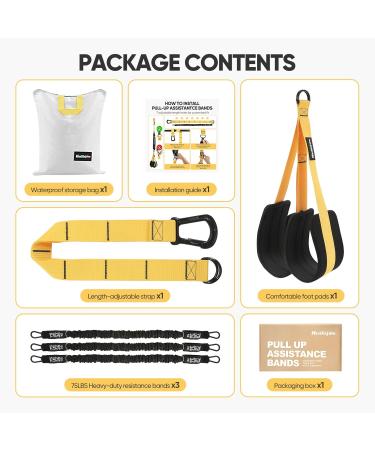 Premium Adjustable Pull Up Assistance Bands for Strength Training - Replaceable Bands with Fabric Feet Mats for Optimal Workout Performance - Buy Online on GoSupps.com