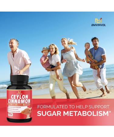 Ceylon Cinnamon Capsules 5100mg - Antioxidant Support - 120 Capsules with Berberine, Apple Cider Vinegar, Turmeric & Ginseng - Buy Online on GoSupps.com