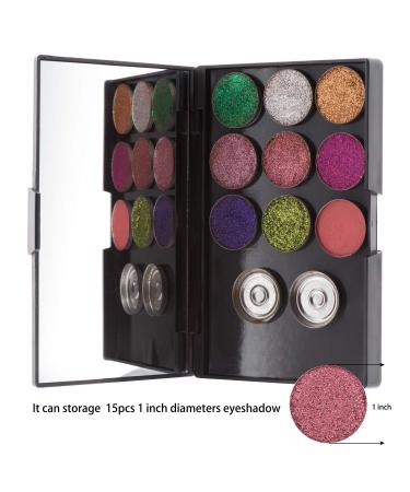 Allwon Empty Magnetic Eyeshadow Palette with 15 Metal Stickers - Customizable Makeup Palette for Eyeshadow, Lipstick, Blush & Powder - Buy Online on GoSupps.com
